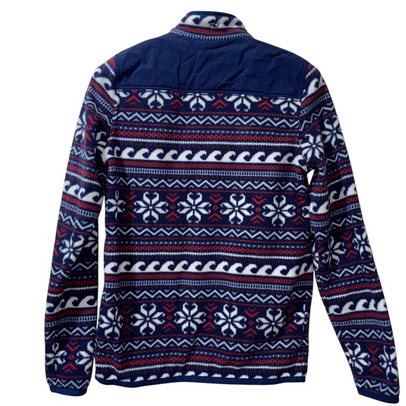 Boy's Youth Vineyard Vines 1/4 Snap Fleece Long Sleeve Sweater Pullover Sz XL - Picture 4 of 6